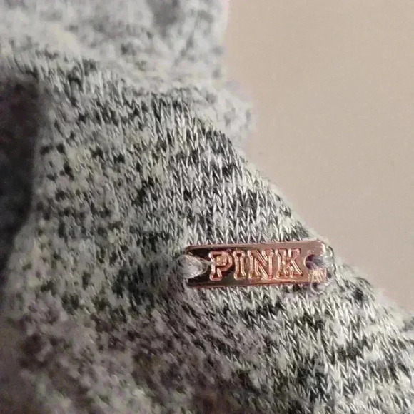 Victoria Secret PINK lightweight hoodie with rose gold "PINK" size small - Picture 4 of 6